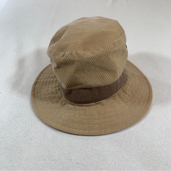 Aussie Chiller Soak Me Suede Light Brown Perforated Outback Outdoor Hat Cap - Picture 6 of 8
